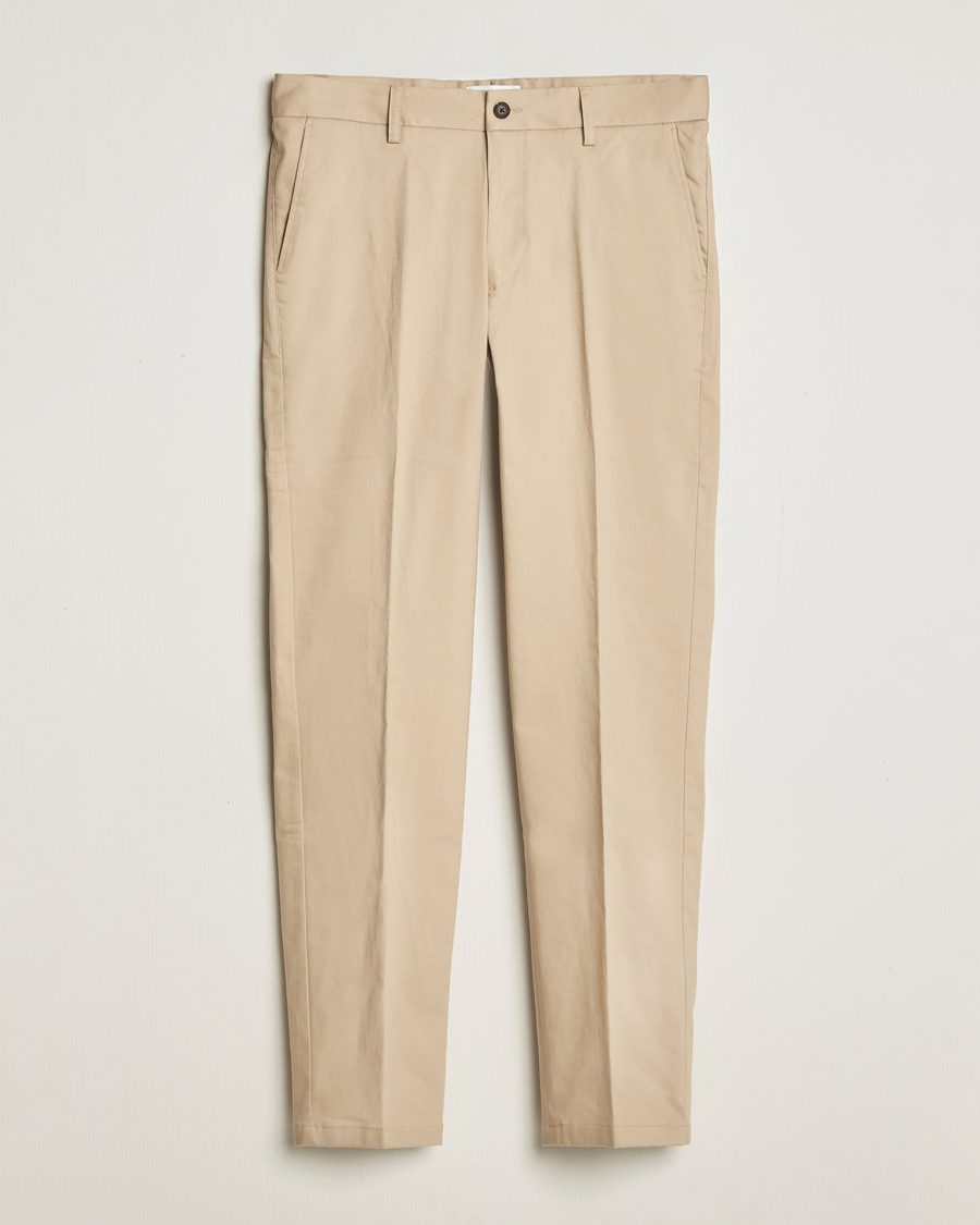 Mies | Housut | LES DEUX | Como Reg Cotton Pants Dark Sand
