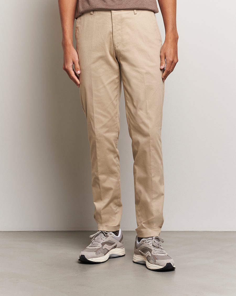 Mies | Housut | LES DEUX | Como Reg Cotton Pants Dark Sand