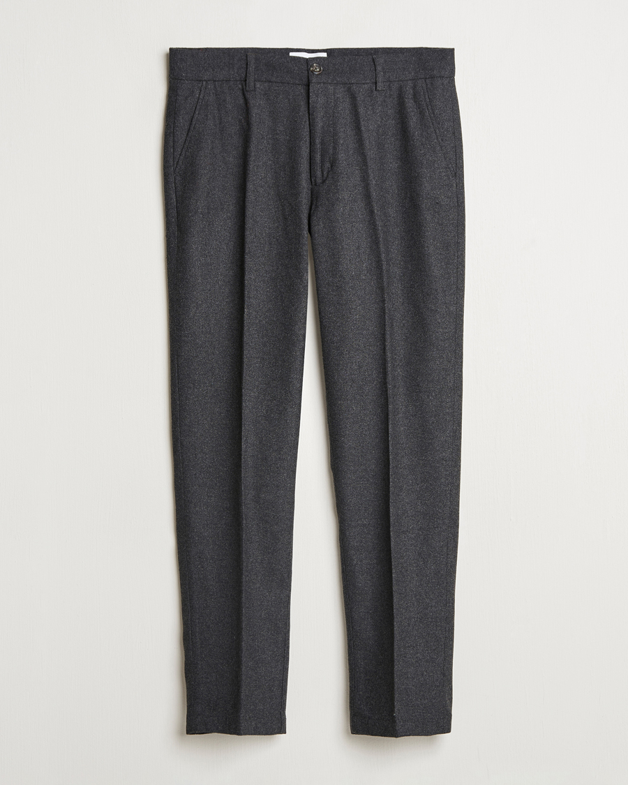 Mies | Housut | LES DEUX | Como Reg Wool Pants Charcoal Melange