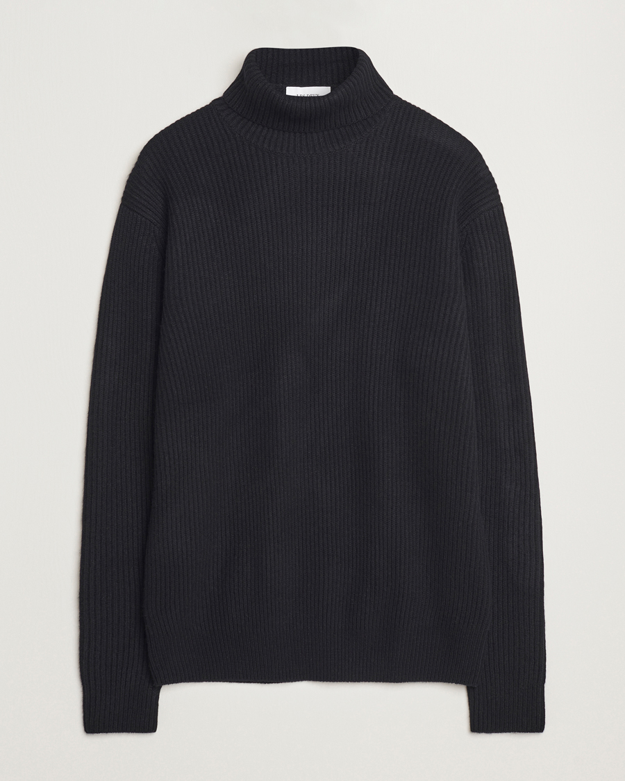 Mies | Puserot | LES DEUX | Eddie Wool Rib Rollneck Black