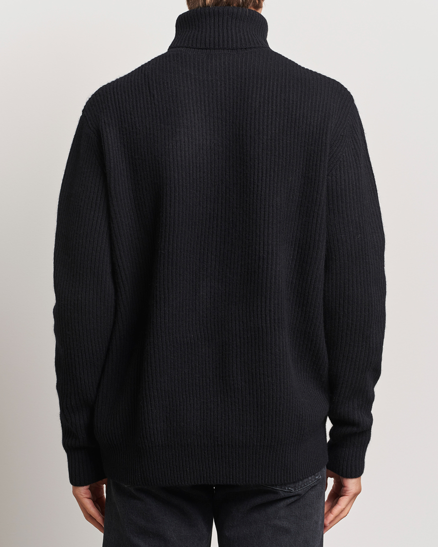 Mies | Puserot | LES DEUX | Eddie Wool Rib Rollneck Black
