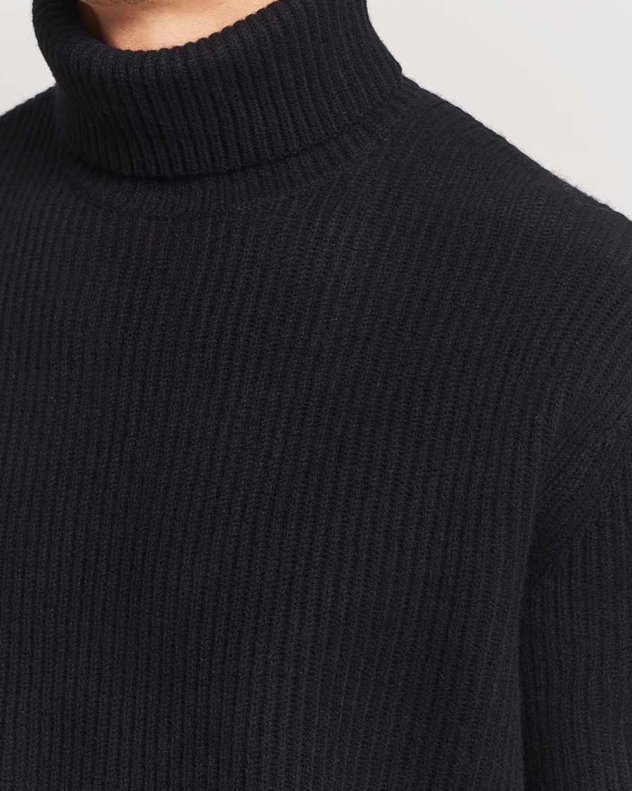 Mies | Puserot | LES DEUX | Eddie Wool Rib Rollneck Black