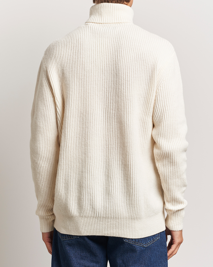 Mies | Puserot | LES DEUX | Eddie Wool Rib Rollneck Ivory