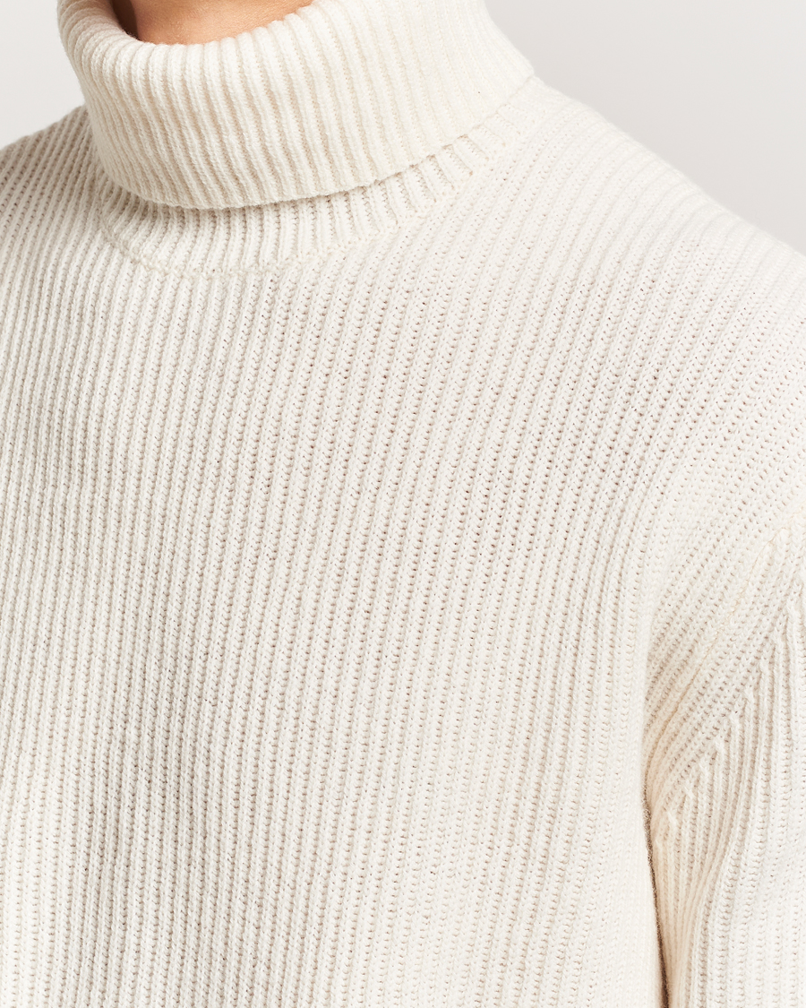 Mies | Puserot | LES DEUX | Eddie Wool Rib Rollneck Ivory