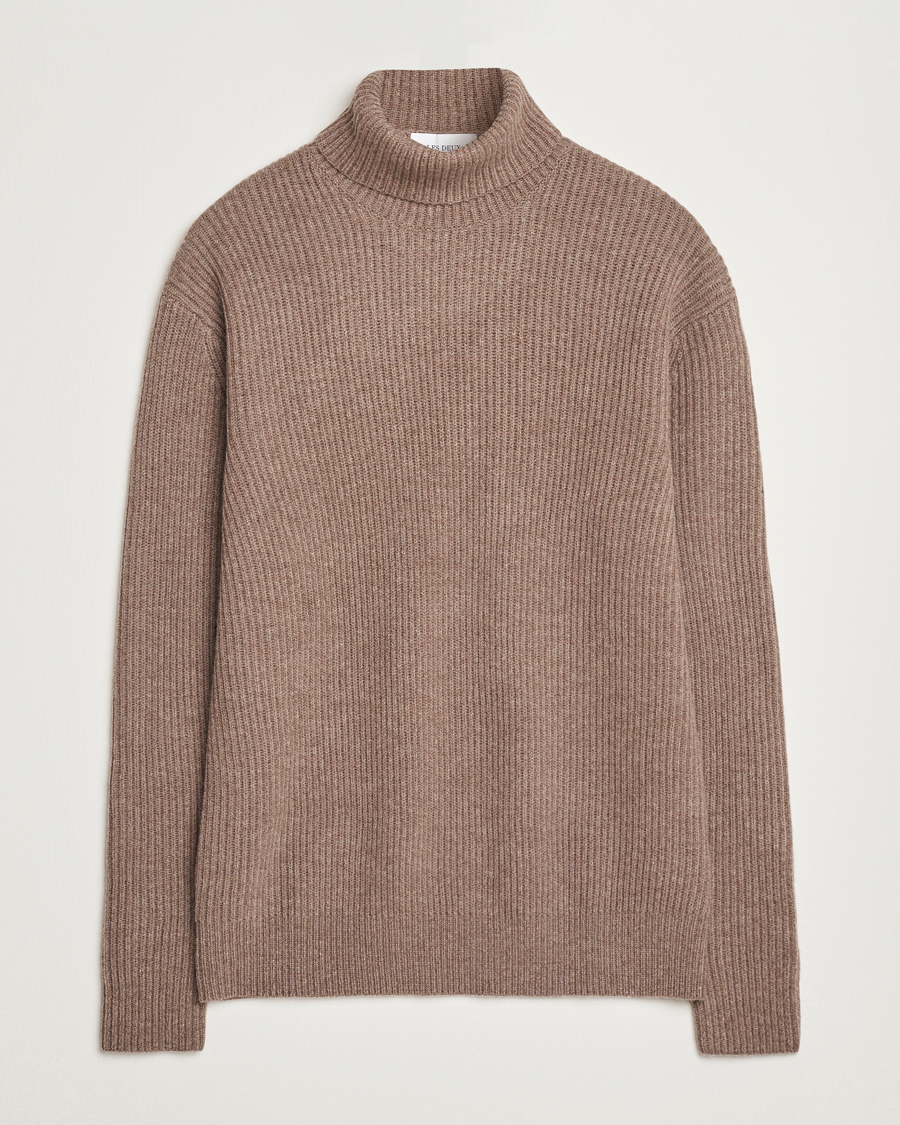 Mies | Puserot | LES DEUX | Eddie Wool Rib Rollneck Mountain Grey Melange