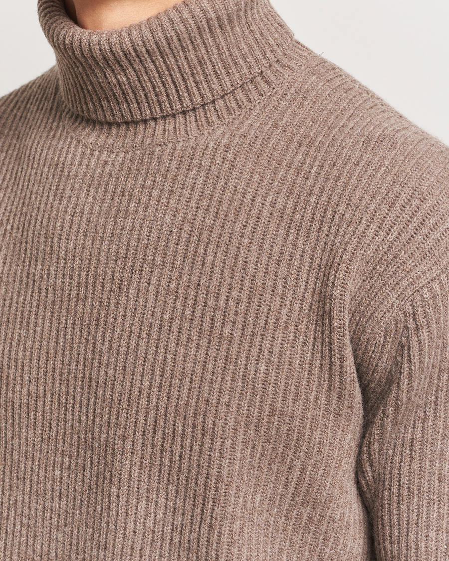 Mies | Puserot | LES DEUX | Eddie Wool Rib Rollneck Mountain Grey Melange