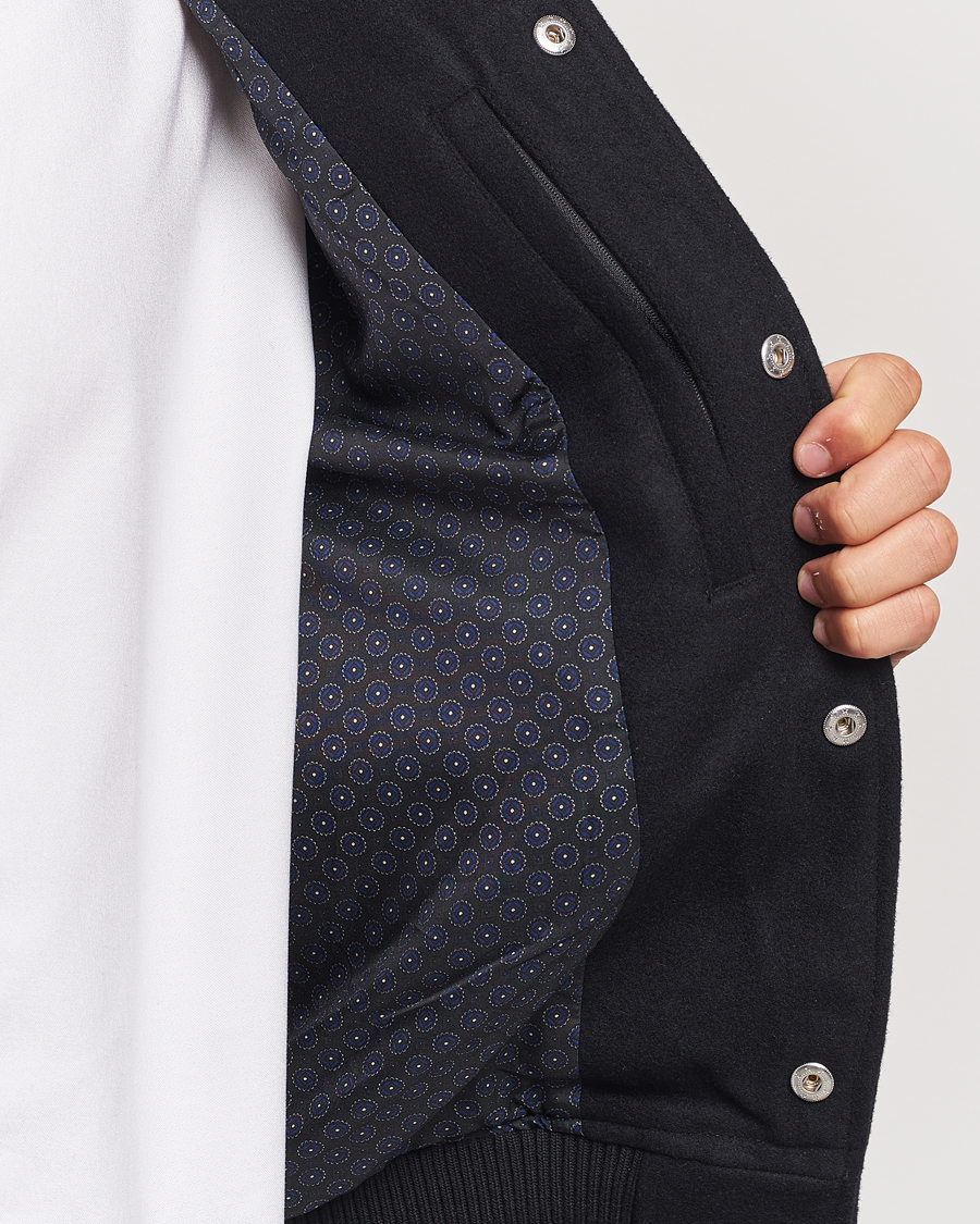 Mies | Takit | LES DEUX | Rhett Varsity Jacket Black