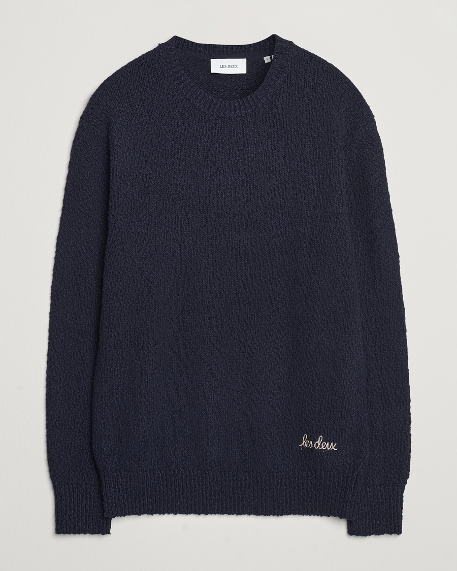 Mies | Puserot | LES DEUX | Errol Cotton Roundneck Dark Navy