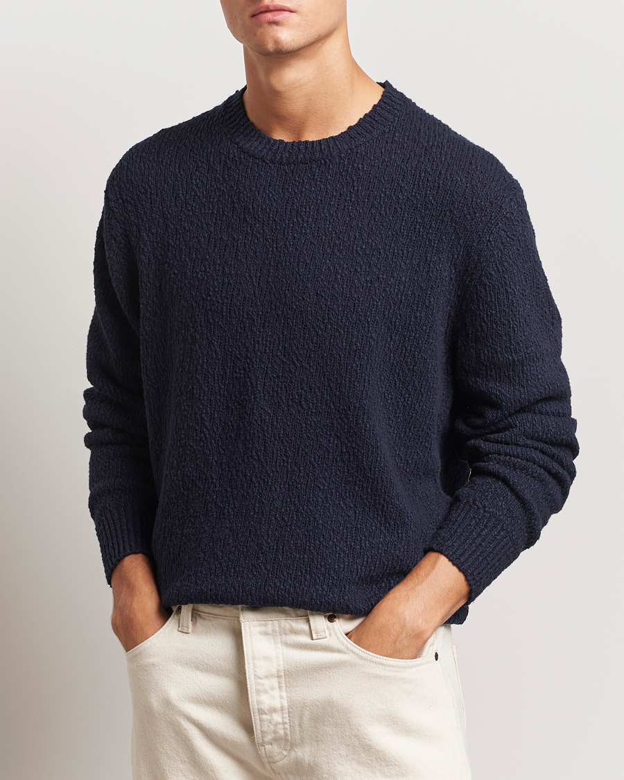 Mies | Puserot | LES DEUX | Errol Cotton Roundneck Dark Navy