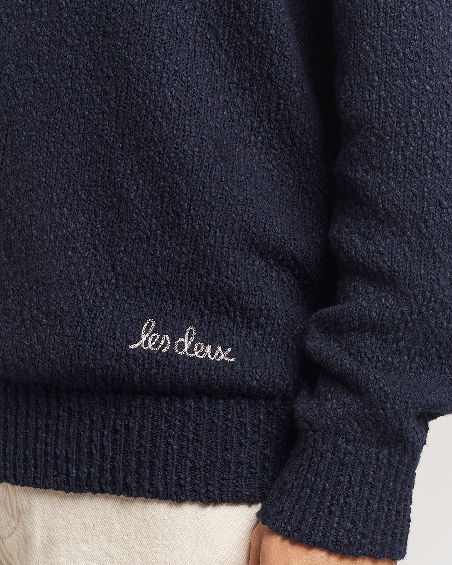 Mies | Puserot | LES DEUX | Errol Cotton Roundneck Dark Navy