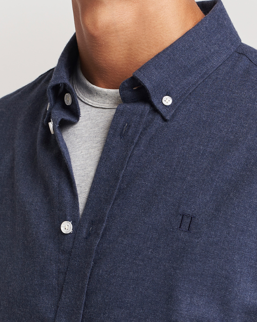 Mies | Kauluspaidat | LES DEUX | Dessert Reg Shirt Dark Navy Melange