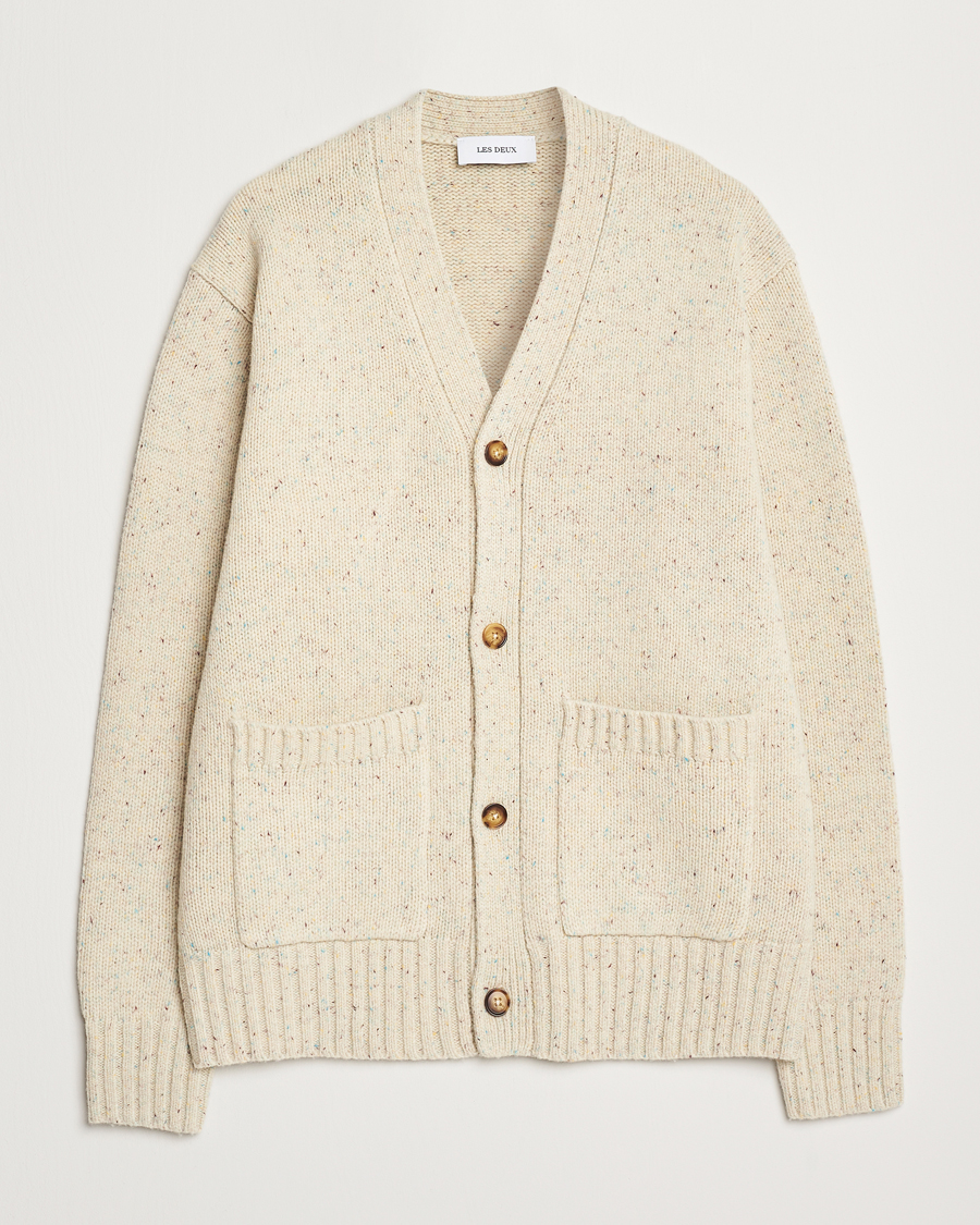 Mies | Puserot | LES DEUX | Gary Fleck Wool Cardigan Light Sand