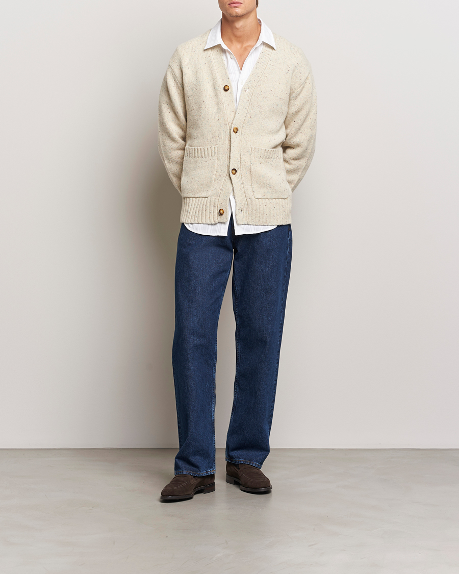 Mies | Puserot | LES DEUX | Gary Fleck Wool Cardigan Light Sand