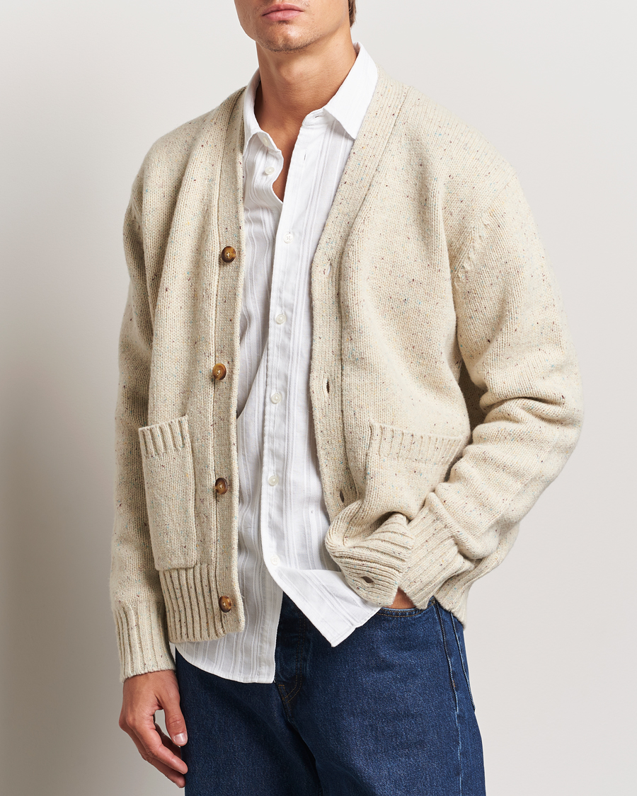 Mies | Puserot | LES DEUX | Gary Fleck Wool Cardigan Light Sand
