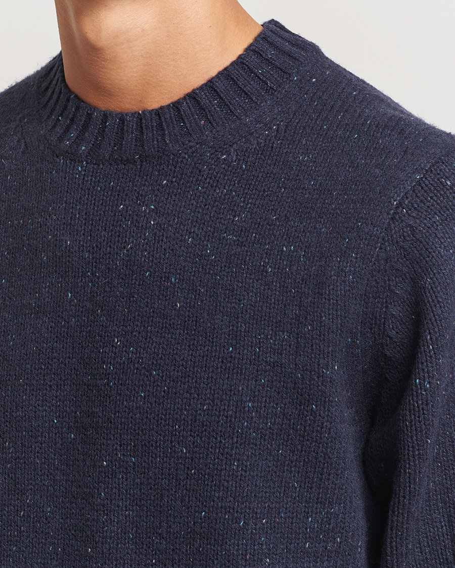 Mies | Puserot | LES DEUX | Gary Fleck Wool Roundneck Dark Navy