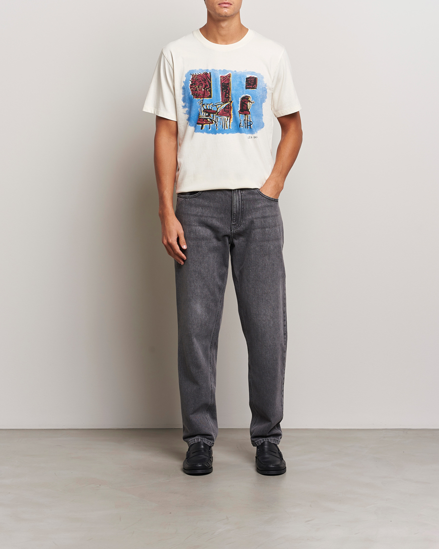 Mies | T-paidat | LES DEUX | Berkeley Print T-Shirt Ivory