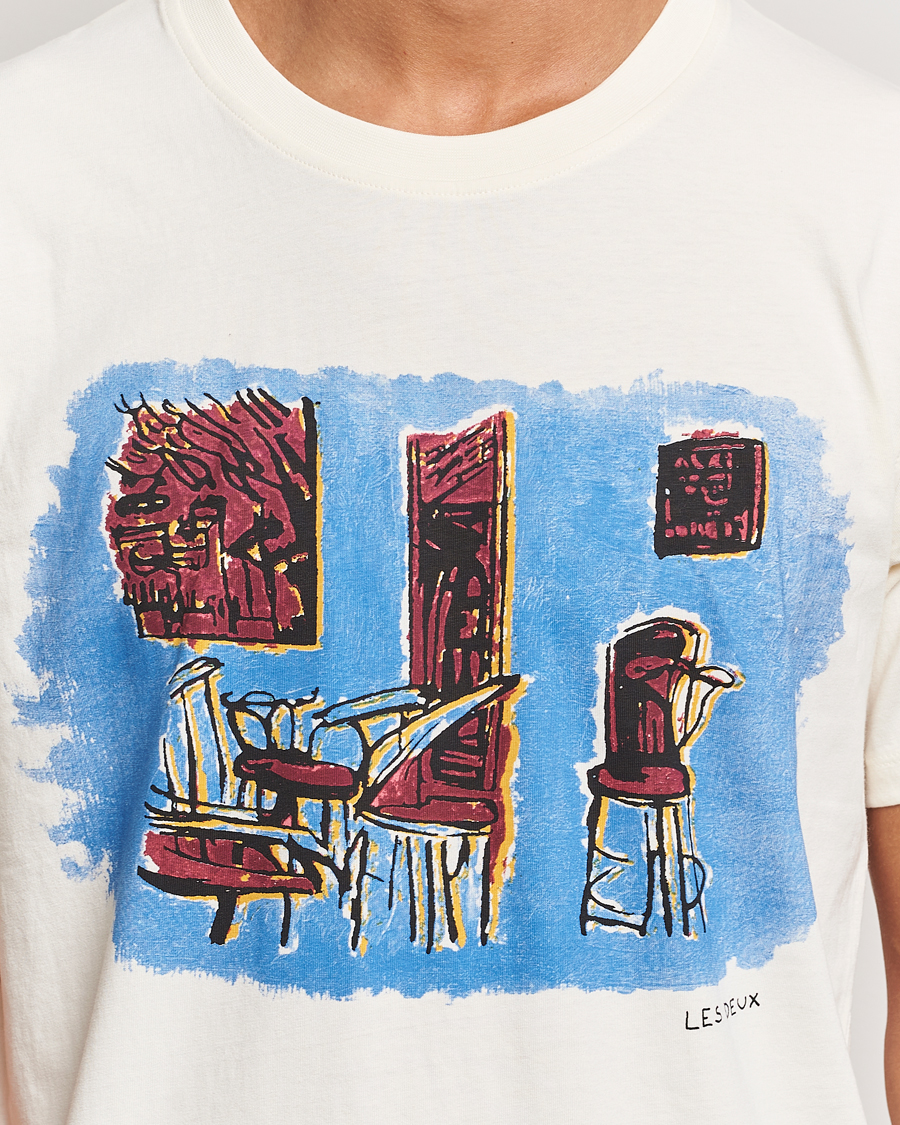 Mies | T-paidat | LES DEUX | Berkeley Print T-Shirt Ivory