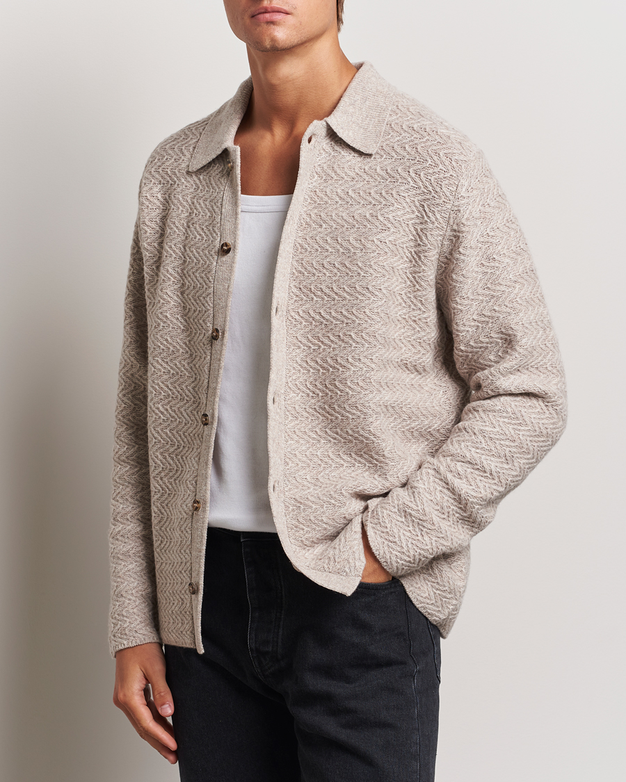 Mies | Puserot | LES DEUX | Finnegan Knit Shirt Oatmeal Melange