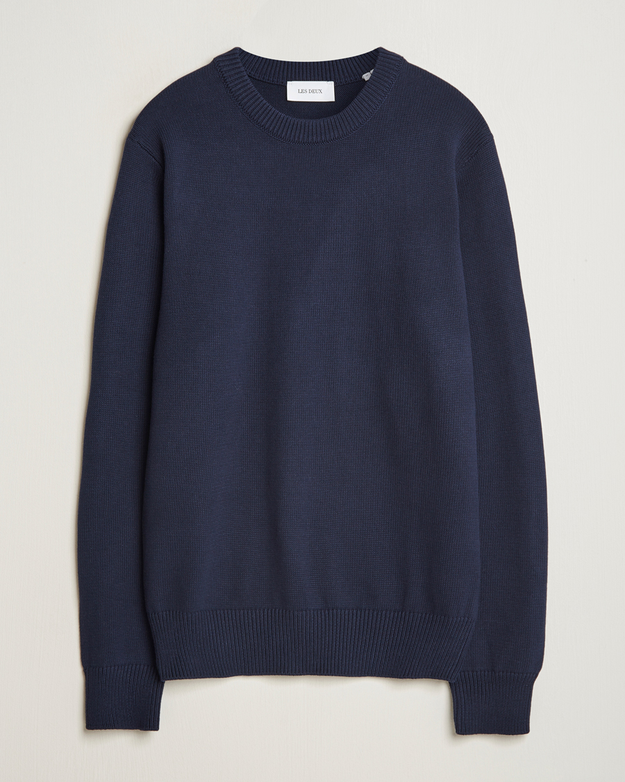 Mies | Puserot | LES DEUX | Gary Cotton Knit 2.0 Dark Navy
