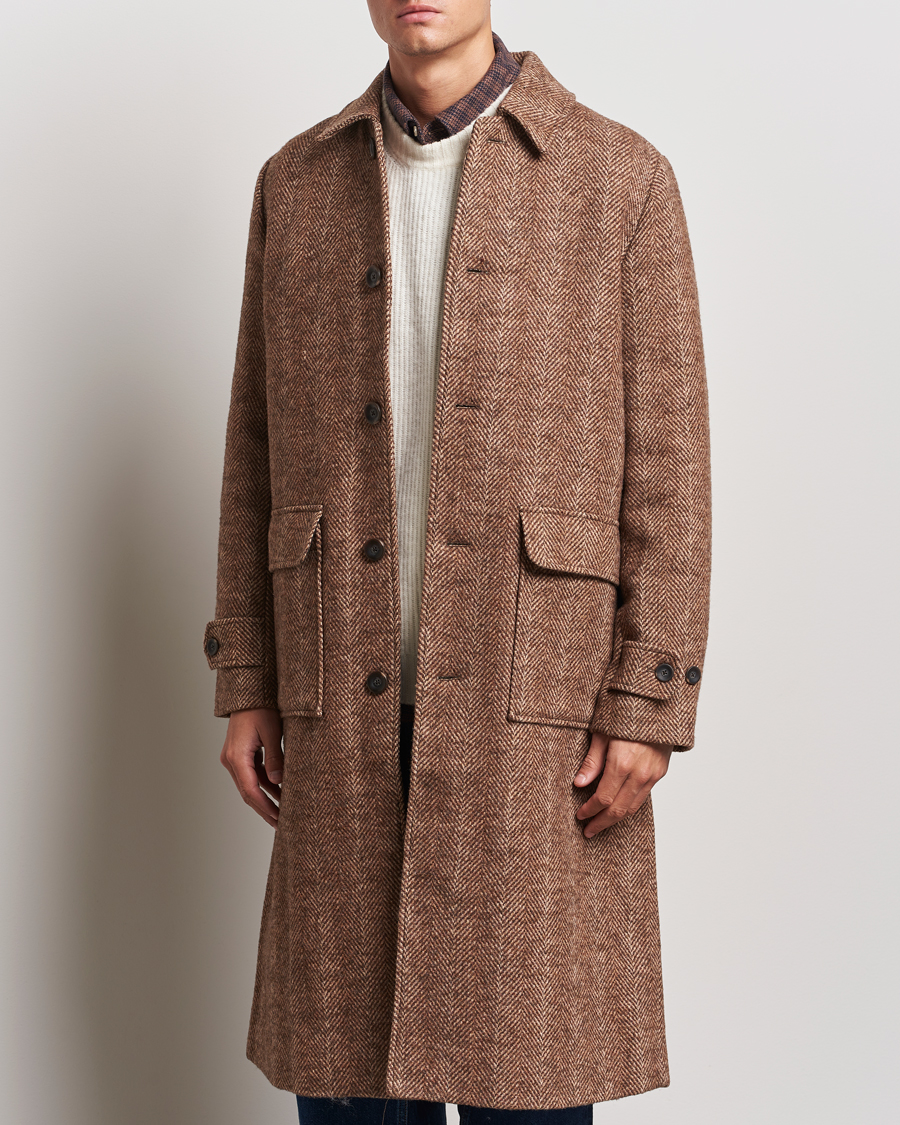Mies | Takit | LES DEUX | Maximilian Herringbone Coat Coffe Brown