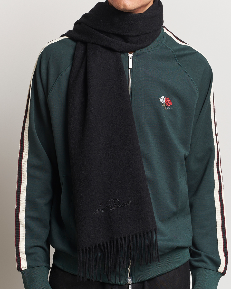 Mies | Les Deux Wayne Wool Scarf Black | LES DEUX | Wayne Wool Scarf Black