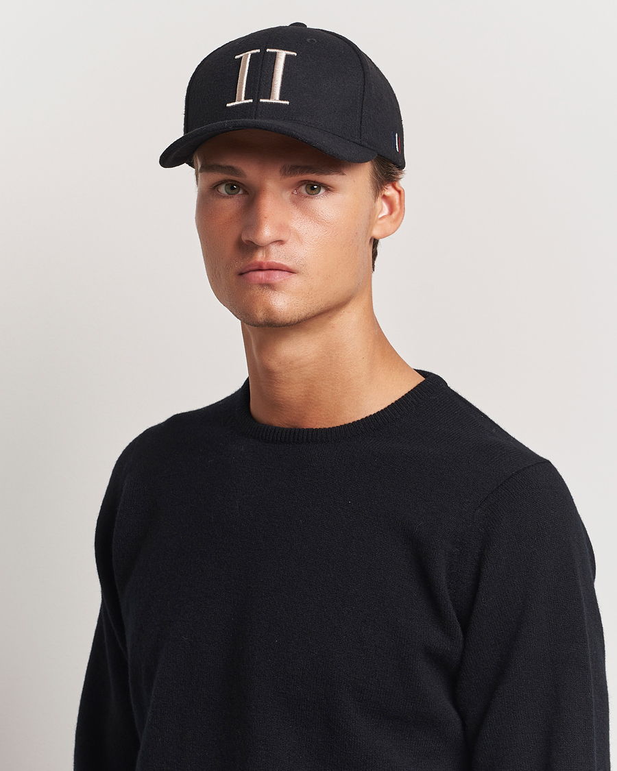 Mies | Les Deux Encore Wool Baseball Cap Black/Ivory | LES DEUX | Encore Wool Baseball Cap Black/Ivory