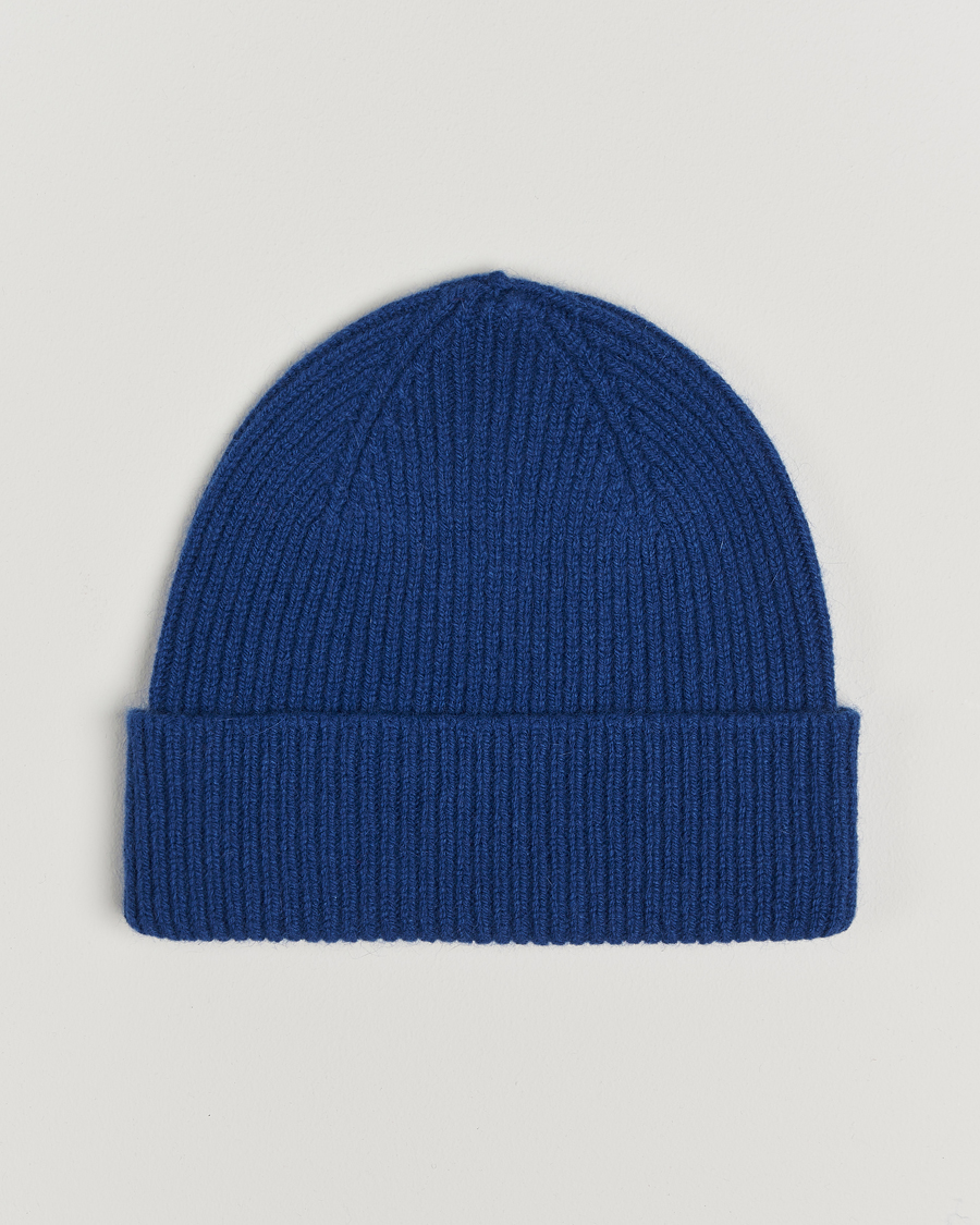 Mies | Pipot | Le Bonnet | Lambswool/Caregora Beanie Marin