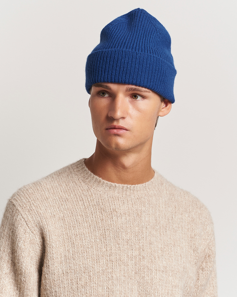 Mies | Pipot | Le Bonnet | Lambswool/Caregora Beanie Marin