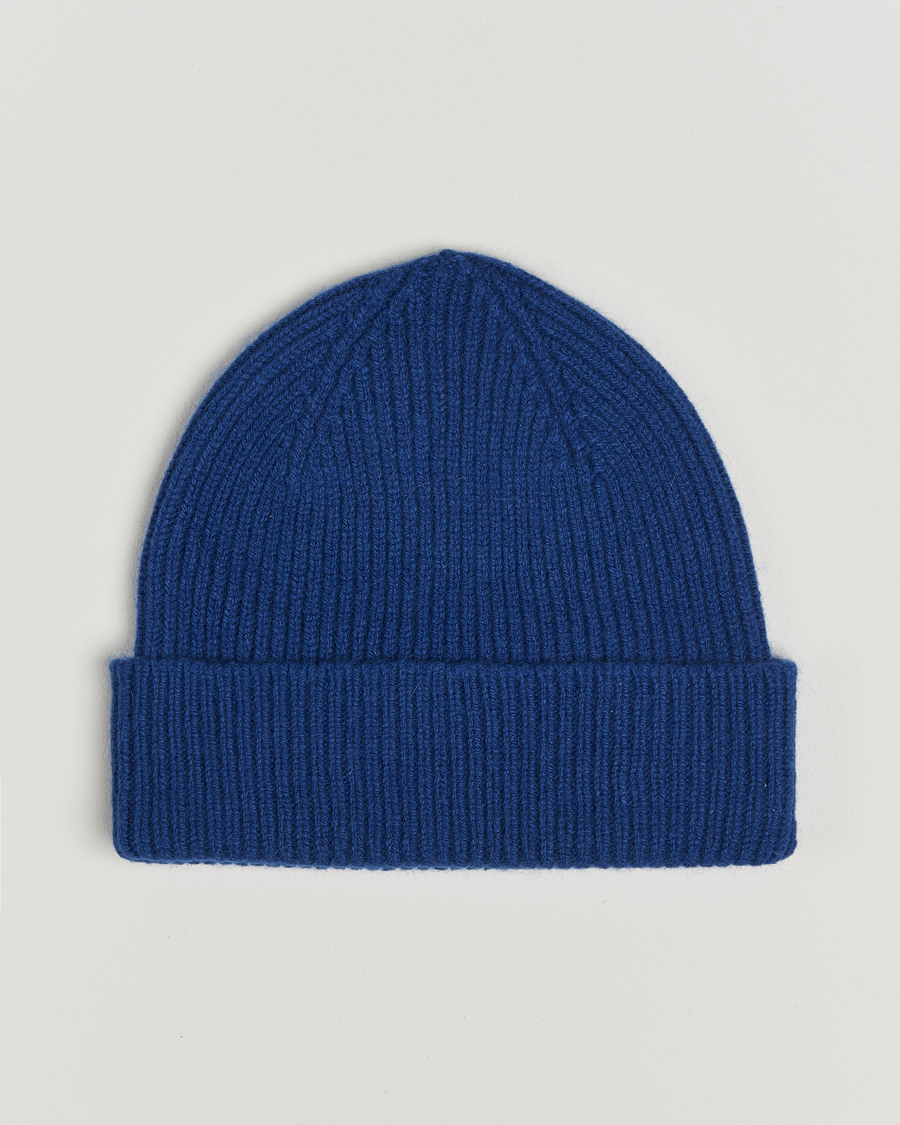 Mies | Pipot | Le Bonnet | Lambswool/Caregora Beanie Marin