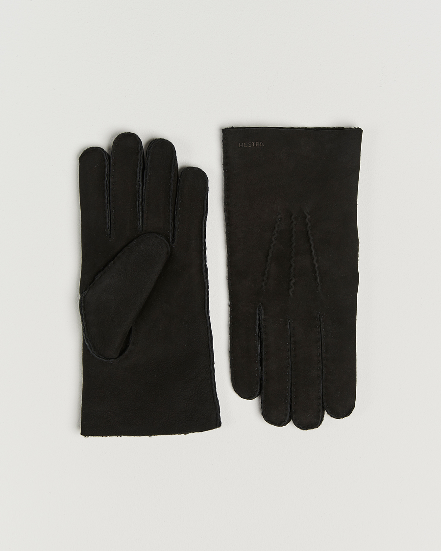 Mies | Käsineet | Hestra | Bernard Lambskin Suede Glove Black