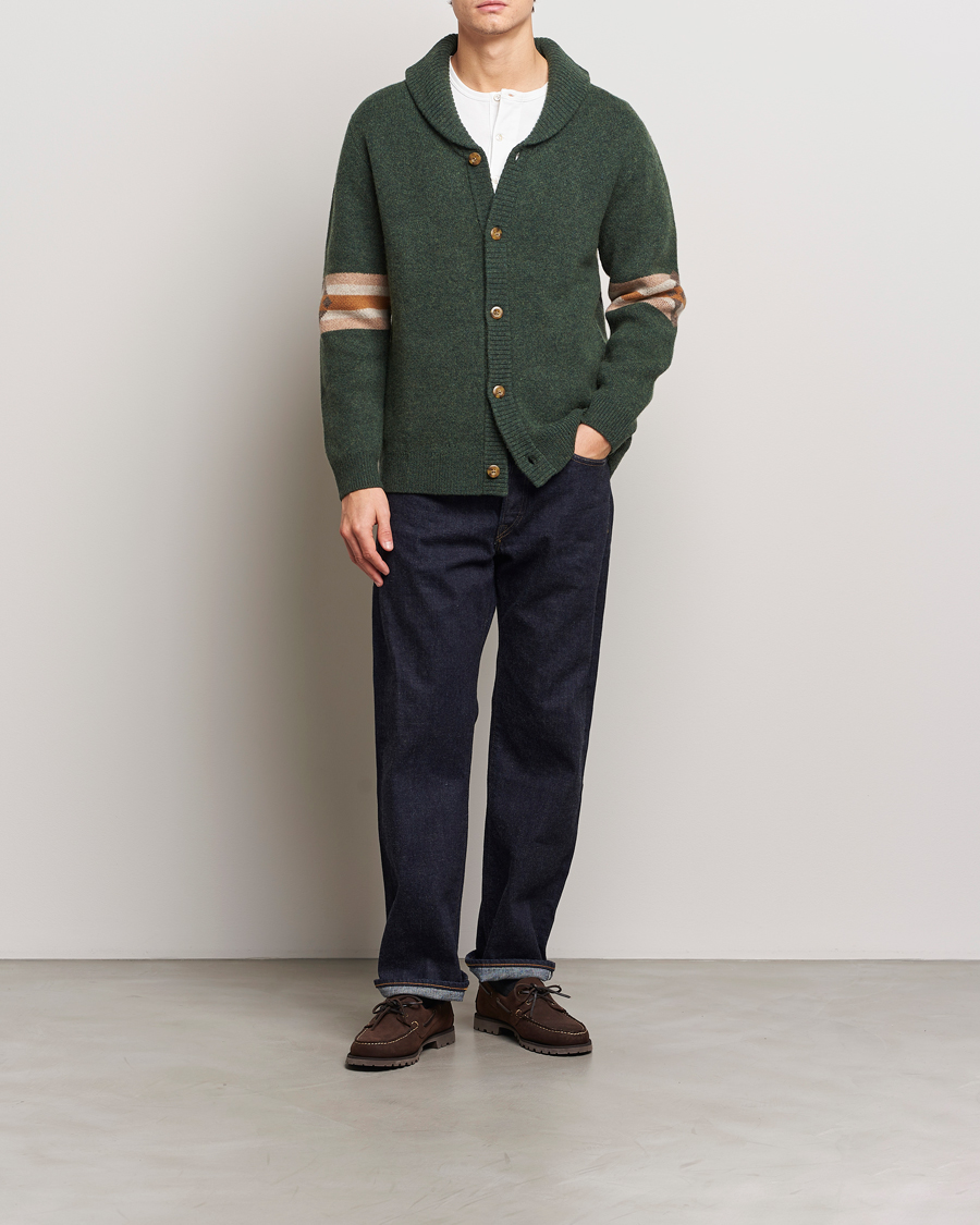 Mies | Puserot | Pendleton | Nehalem Lambswool Cardigan Forest Green