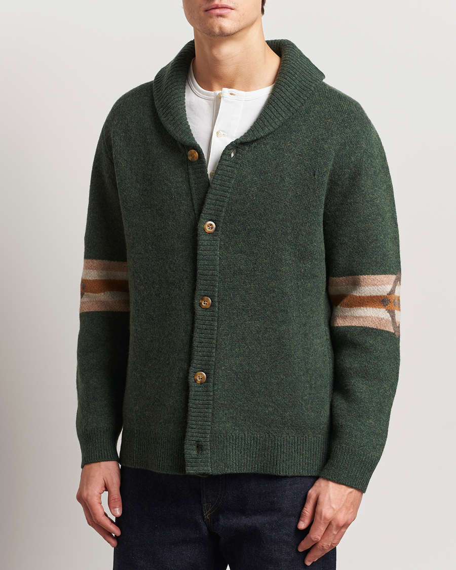 Mies | Puserot | Pendleton | Nehalem Lambswool Cardigan Forest Green