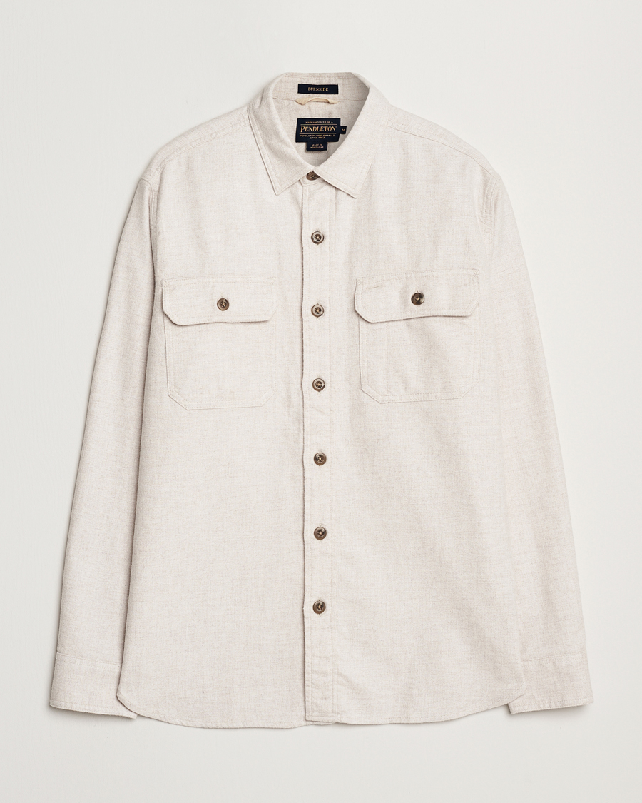 Mies | Kauluspaidat | Pendleton | Burnside Flannel Shirt Natural