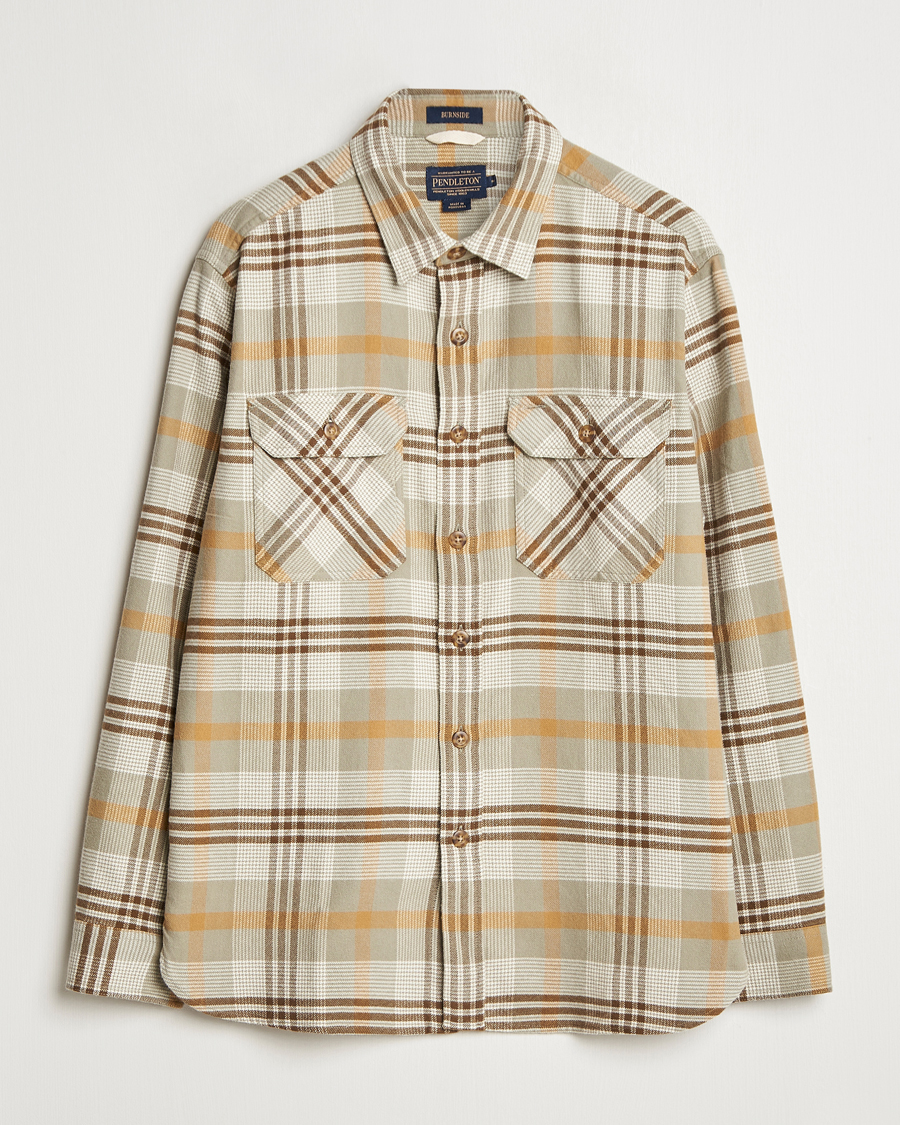 Mies | Kauluspaidat | Pendleton | Burnside Flannel Shirt Tan Plaid
