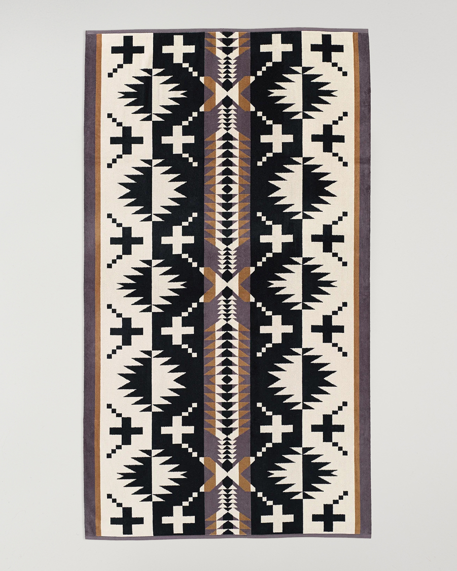 Mies | Pendleton Jacquard Spa Towel Spider Rock Black | Pendleton | Jacquard Spa Towel Spider Rock Black