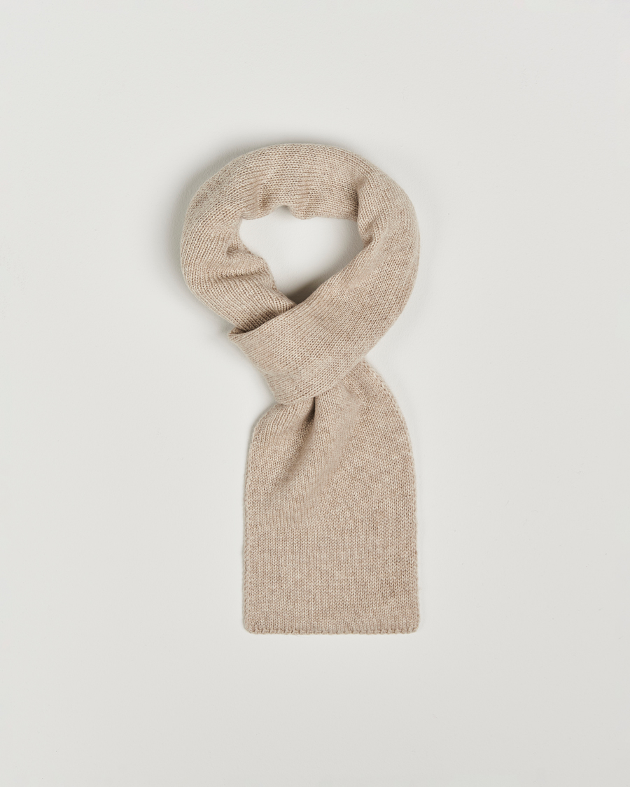 Mies | Piacenza Cashmere Short Loop Cashmere Scarf Light Beige | Piacenza Cashmere | Short Loop Cashmere Scarf Light Beige
