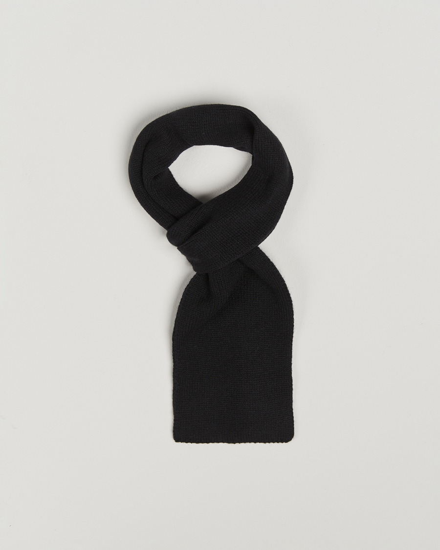 Mies | Piacenza Cashmere Short Loop Cashmere Scarf Black | Piacenza Cashmere | Short Loop Cashmere Scarf Black
