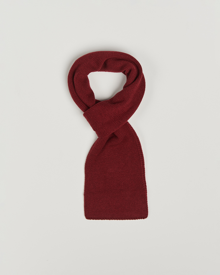 Mies | Piacenza Cashmere Short Loop Cashmere Scarf Burgundy | Piacenza Cashmere | Short Loop Cashmere Scarf Burgundy