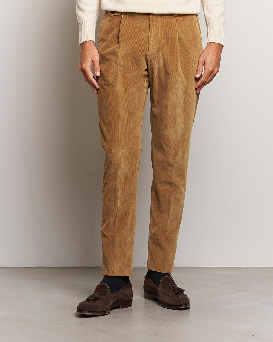 Mies | Housut | PT01 | Slim Fit Corduroy Trousers Brown