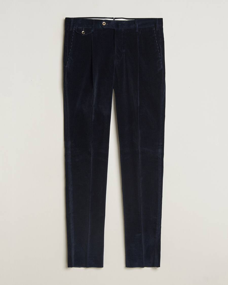 Mies | Housut | PT01 | Slim Fit Corduroy Trousers Navy