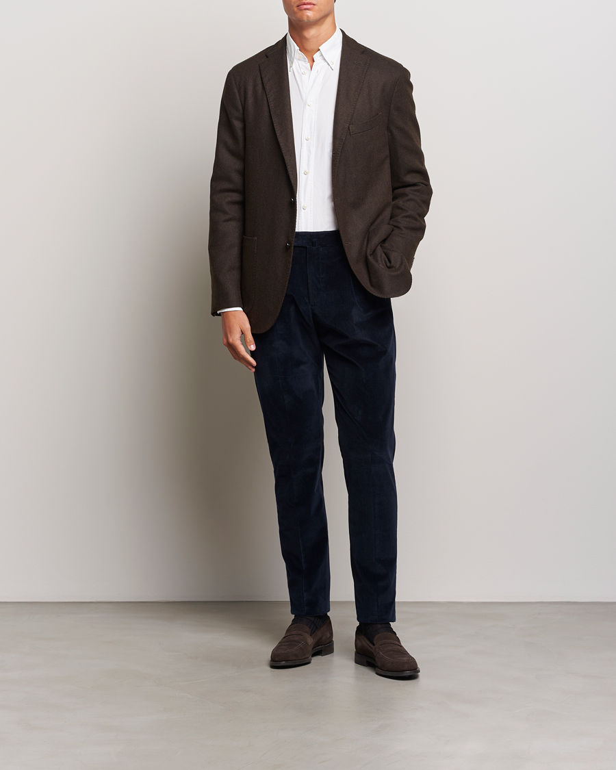Mies | Housut | PT01 | Slim Fit Corduroy Trousers Navy