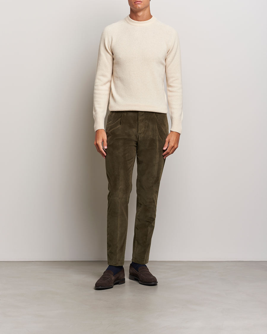 Mies | Housut | PT01 | Slim Fit Corduroy Trousers Dark Green