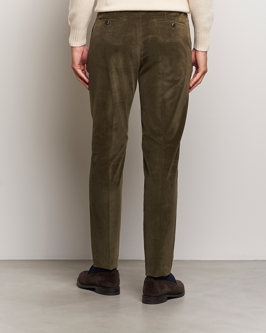 Mies | Housut | PT01 | Slim Fit Corduroy Trousers Dark Green
