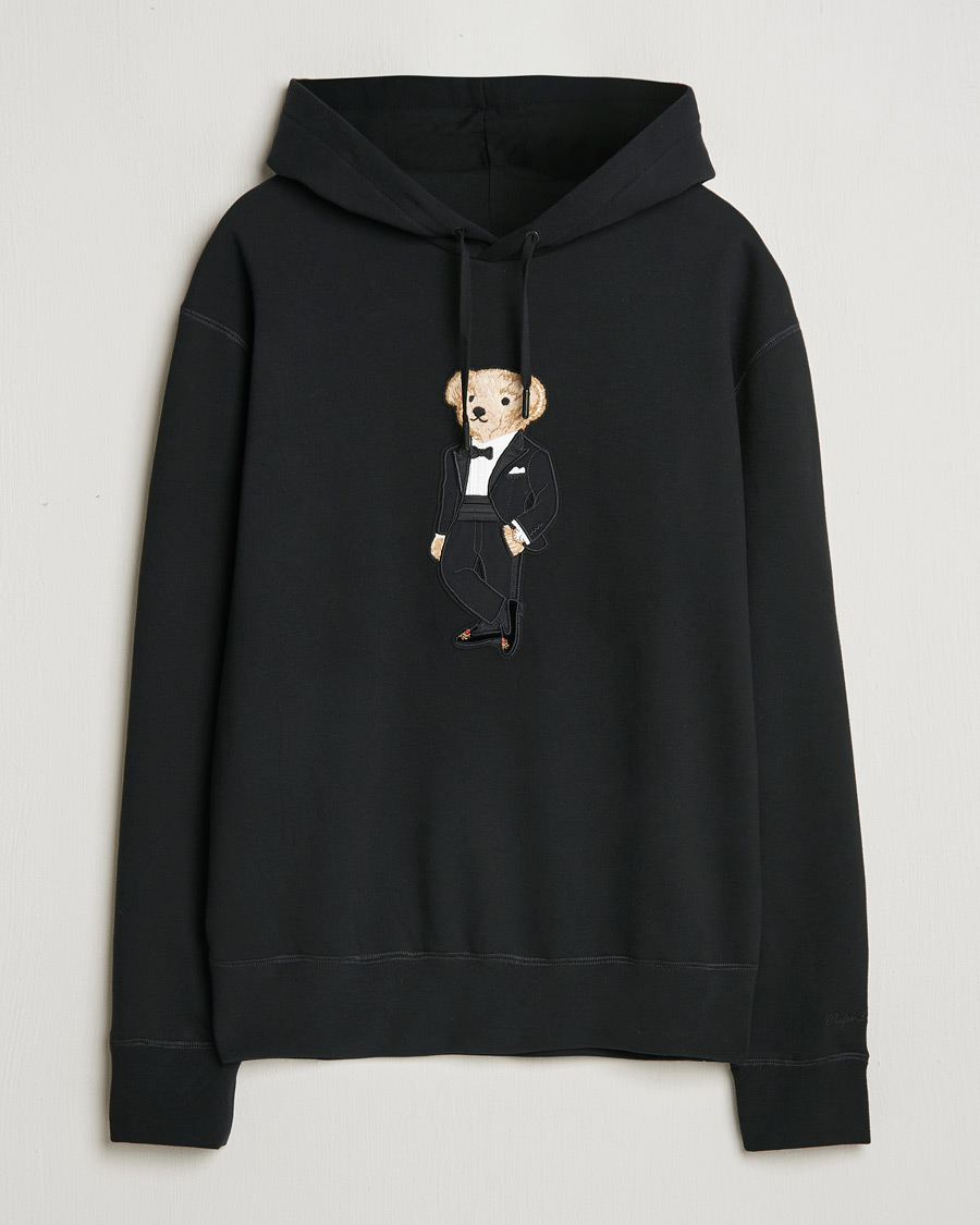 Mies | Puserot | Ralph Lauren Purple Label | Luxury Fleece Bear Hoodie Black