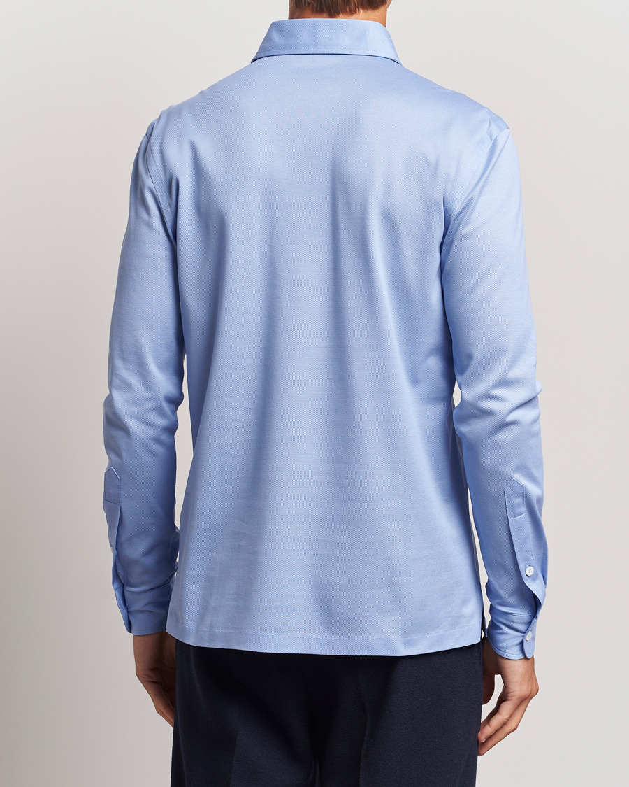 Mies | Puserot | Ralph Lauren Purple Label | Long Sleeve Polo Light Blue