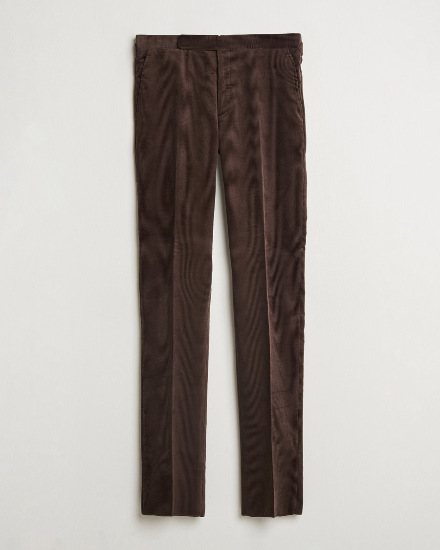 Mies | Housut | Ralph Lauren Purple Label | Wale Corduroy Trousers Brown