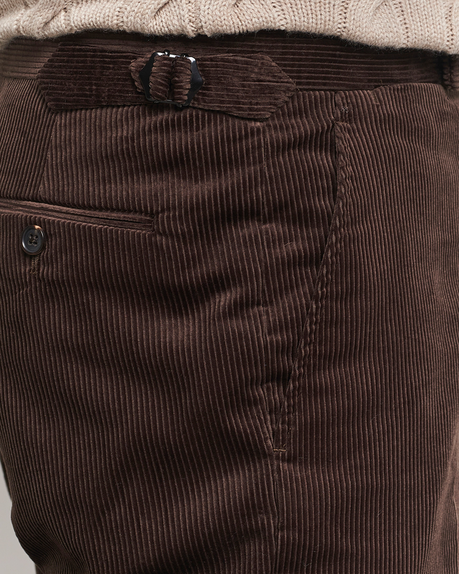 Mies | Housut | Ralph Lauren Purple Label | Wale Corduroy Trousers Brown