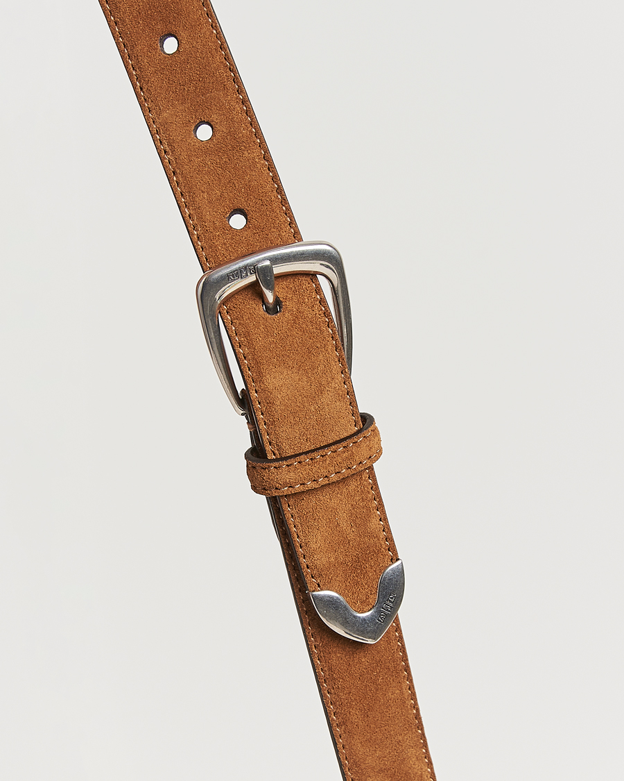 Mies | Ralph Lauren Purple Label Western Belt Brown Suede | Ralph Lauren Purple Label | Western Belt Brown Suede