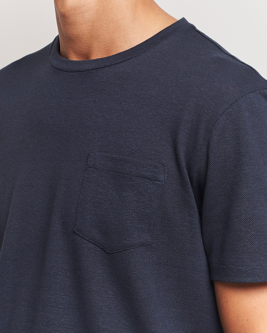 Mies | T-paidat | Ralph Lauren Purple Label | Knitted Pocket T-Shirt Navy