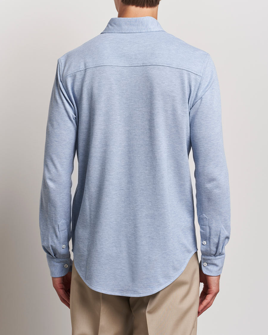 Mies | Kauluspaidat | Ralph Lauren Purple Label | Cotton Piquet Shirt Light Blue